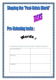 English Worksheet: Shaping the 