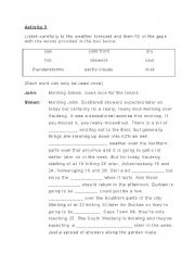 English Worksheet: Weather