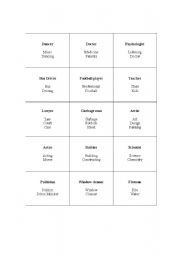 English Worksheet: Job title Taboo