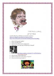 English Worksheet: WEBQUEST on English music, PART 2 ( The Rolling Stones)