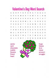 Valentines Day  wordsearch