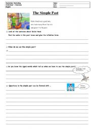 English Worksheet: The Simple Past