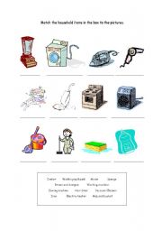 English Worksheet: Household items