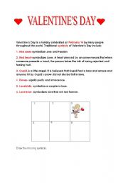 English worksheet: valentines day