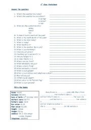 English worksheet: nouns