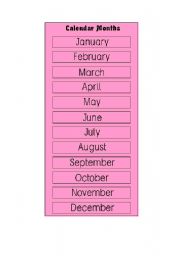 English Worksheet: months