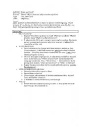 English worksheet: Meet and Greet lesson plan