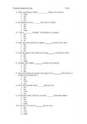 Possessive Adjectives Quiz