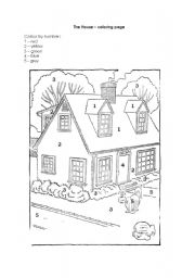 The house - coloring page