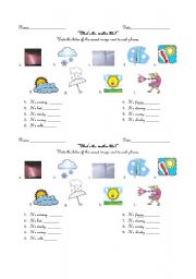 English Worksheet: Whats the weather like?