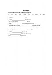 English worksheet: will