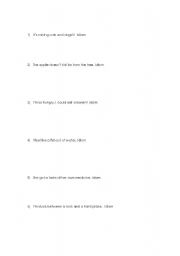 English worksheet: Idioms and Hyperboles