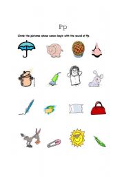 English worksheet: The sound of P