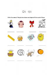 English worksheet: The sound of Qu