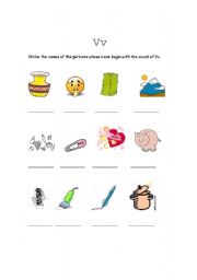 English worksheet: The sound of V