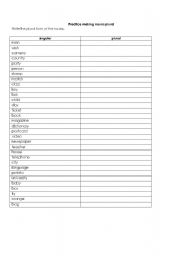 English Worksheet: Practice making nouns plural