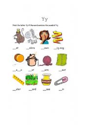 English worksheet: The sound of Y