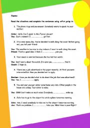 English Worksheet: will or going to (1)