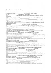 English Worksheet: Prepositions Quiz 2-Time and Location