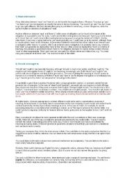 English Worksheet: modals