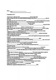 English Worksheet: Prepositions-Time 2