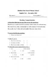 English Worksheet: reading about weather