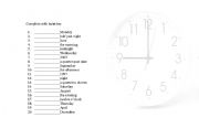English worksheet: prepostions of time
