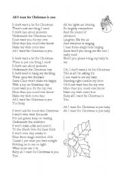 English worksheet: Christmas songs