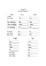 English worksheet: present simple