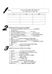 English Worksheet: present simple