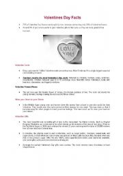 English Worksheet: Valentine