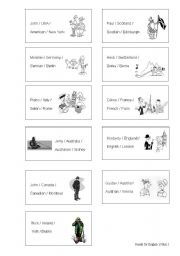 English Worksheet: Nationalities