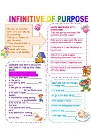 INFINITIVE OF PURPOSE