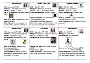 English Worksheet: Mystery Writers: a group activity