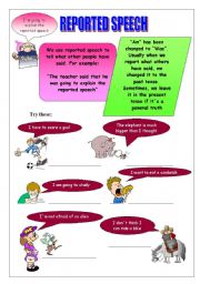 English Worksheet: REPORTED SPEECH