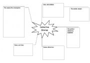 English Worksheet: detective stories brainstorming