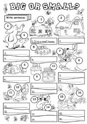Worksheets For Kindergarten Big And Small - A Worksheet Blog