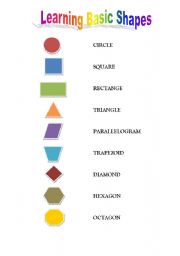 English Worksheet: Basic Shapes