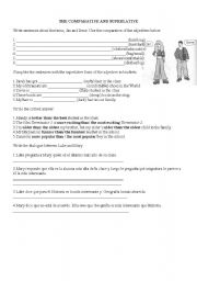 English Worksheet: Comparative and superlative