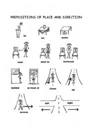 prepositions of place and direction
