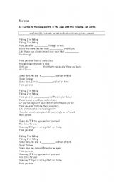 English worksheet: song present perfect