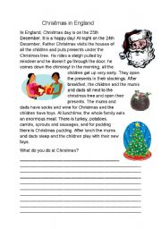 English Worksheet: Christmas in England