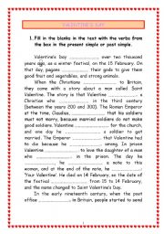 English Worksheet: Valentines Day