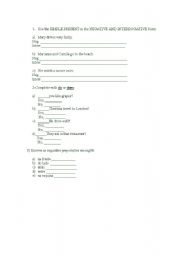 English Worksheet: simple present