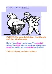 English Worksheet: giving advice