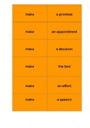 English worksheet: COLLOCATIONS GAME 2