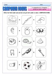 English Worksheet: COMPOUND NOUNS 2