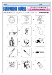 English Worksheet: COMPOUND NOUNS 3