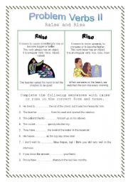 Problem verbs II - Raise and rise - Theory and practice