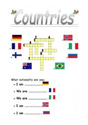 English Worksheet: Countries